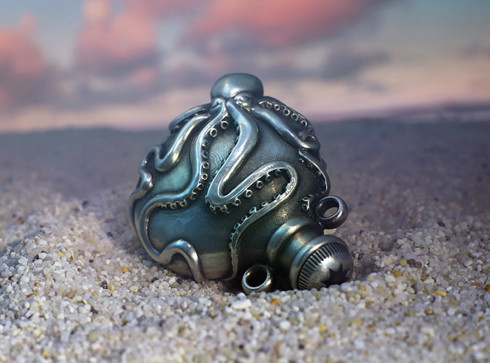 “Spirit of the Sea” Octopus Vial Pendant